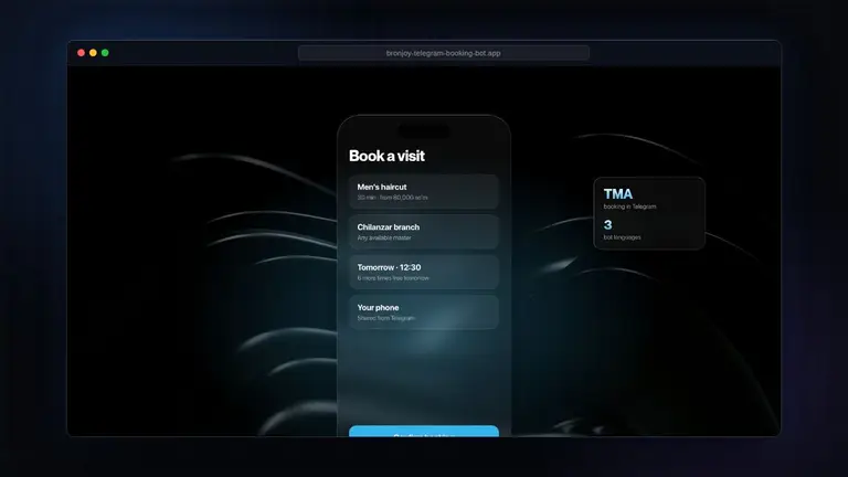 Bronjoy Telegram Booking Bot